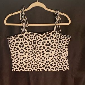 Leopard print crop top